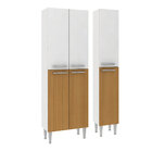 Kit 2 Armários Paneleiros Para Cozinha Madri Mdp Branco Canel