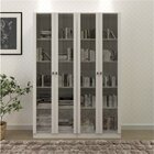 Kit 2 Armários Para Escritório 2 Portas De Vidro Me4115