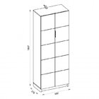 Kit 2 Armários Para Escritório Alto 2 Portas Cubic