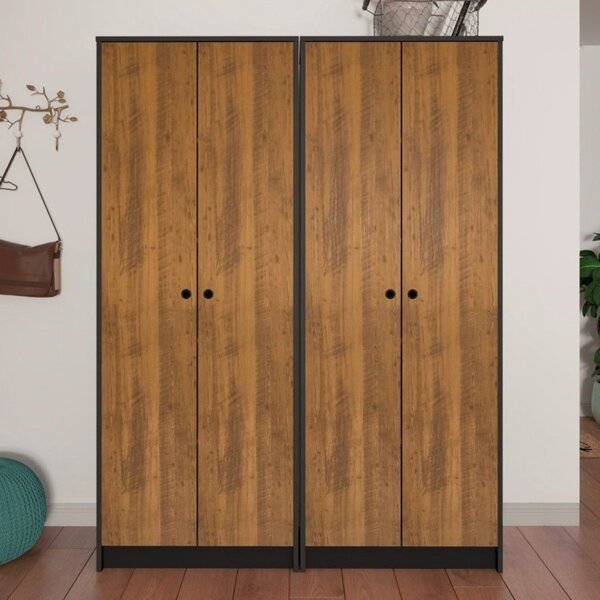 Kit 2 Armários Para Escritório Alto Com 2 Portas Match Yescasa