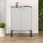 Kit 2 Armários Para Escritório Alto E Baixo Industrial 2 Port