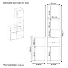 Kit 2 Armários Para Escritório Alto E Baixo Nt 2050 Notável M