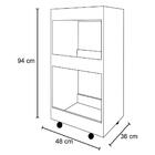 Kit 2 Armários Para Salão Barbearia Com Rodízios Seul Branco