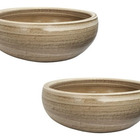 Kit 2 Bacias Para Suculenta 33 X 10cm Cor Palha