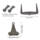 Kit 2 Balanços Suspenso Bali Em Ferro C/ Fibra Sintética Preto