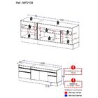 Kit 2 Balcões Com Rodapé Gabinete Pia 150 Cm E Cooktop 70 Cm