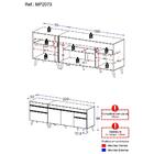 Kit 2 Balcões Gabinete Pia 150 Cm E Cooktop 70 Cm Veneza Mult