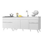 Kit 2 Balcões Gabinete Pia 150 Cm E Cooktop 70 Cm Veneza Mult