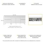 Kit 2 Balcões Gabinete Pia 150 Cm E Cooktop 70 Cm Veneza Mult