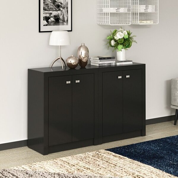 Kit 2 Balcões Me4103 Com 4 Portas E Prateleira 74,5cmx120cm P