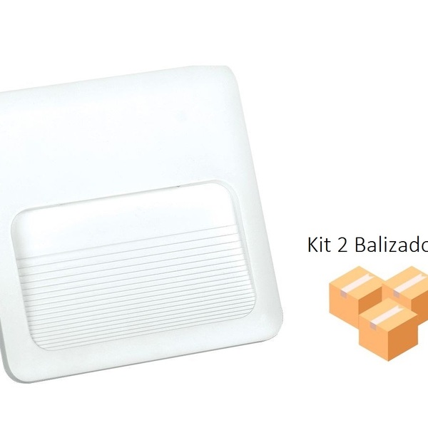 Kit 2 Balizadores Fit 3w 3000k Ip65 Branco 4x4