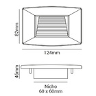 Kit 2 Balizadores Step 4x2 3000k Bivolt Preto Ip65