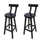 Kit 2 Bancos Altos Girafa Com Encosto Em Madeira De Lei Maciç