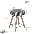 Kit 2 Bancos Baixo Rio 50 Cm - Salaone