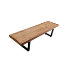 Kit 2 Bancos Bancão Lateral Mesa Industrial 1,20m Ferragem Pr