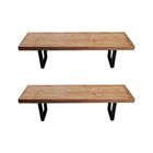 Kit 2 Bancos Bancão Lateral Mesa Industrial 1,20m Ferragem Pr