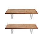 Kit 2 Bancos Bancão Lateral Mesa Industrial 2,00m Ferragem Br