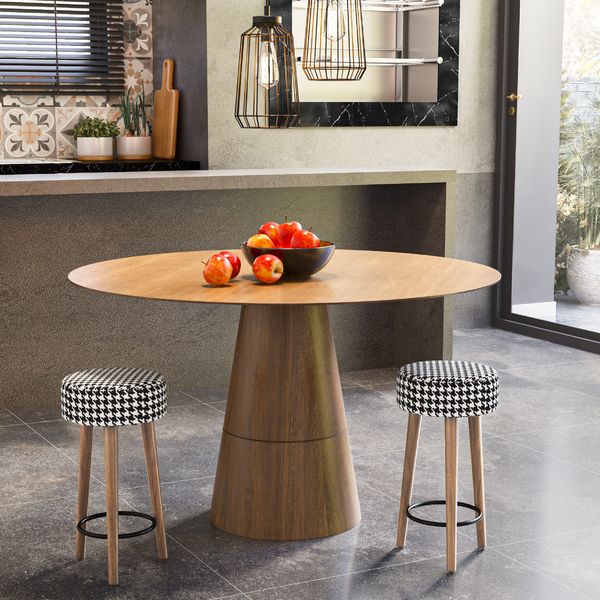 Kit 2 Bancos Banqueta Gourmet Decorativa Paris Suede Suede Ca