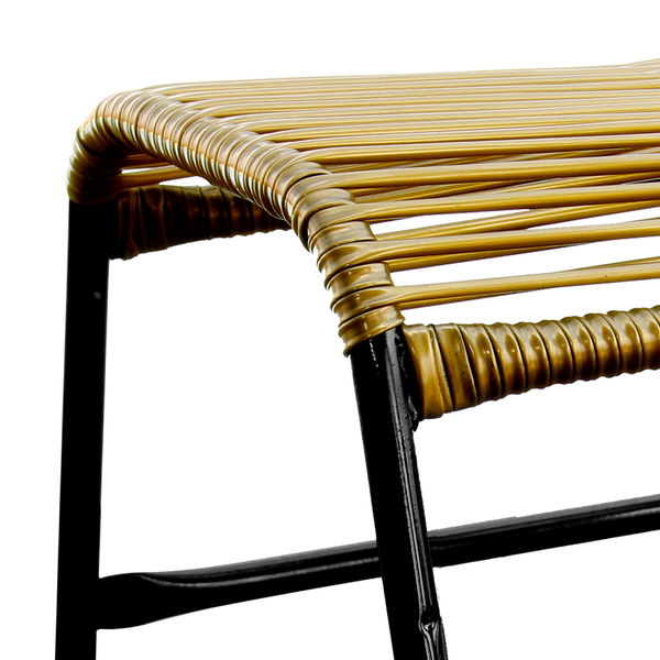 Kit 2 Bancos Descanso Pés Fio Único Ouro