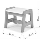 Kit 2 Bancos Infantis Kisla Irmãos Hinke Branco/nw (natural W