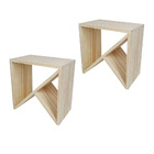 Kit 2 Bancos Multifuncionais - Natural