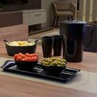 Kit 2 Bandejas Travessa Retangular 38x16cm Servir Plástico Pe