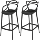 Kit 2 Banqueta Allegra Alta Cozinha Americana Bar Balcão Preto