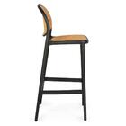 Kit 2 Banqueta Alta Com Encosto Roma Em Polipropileno - Preto