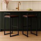 Kit 2 Banqueta Alta Cozinha Balcão Gourmet Bar Corino Bancos