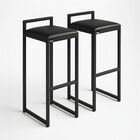 Kit 2 Banqueta Alta Cozinha Balcão Gourmet Bar Corino Bancos