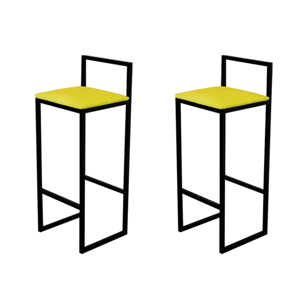 Kit 2 Banqueta Alta Cozinha Bar Balcão Bistrô Industrial Pret