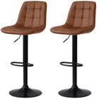 Kit 2 Banqueta Alta Elegance Estofada Com Base Giratória E Re