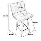 Kit 2 Banqueta Alta Gabi Para Cozinha Gourmet Ou Balcão Área