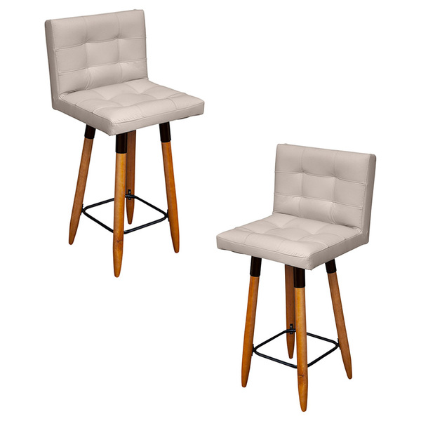Kit 2 Banqueta Alta Gabi Para Cozinha Gourmet Ou Balcão Área