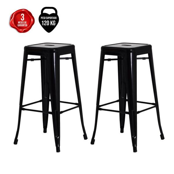 Kit 2 Banqueta Alta Para Bar Balcão Bistro Restaurante Cozinh