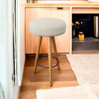 Kit 2 Banqueta Alta Redonda Cozinha E Sala Suede - Jylcrom -