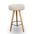 Kit 2 Banqueta Alta Redonda Cozinha E Sala Suede - Jylcrom -