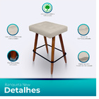 Kit 2 Banqueta Alta Retangular Cozinha E Sala Courino - Jylcr