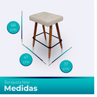 Kit 2 Banqueta Alta Retangular Cozinha E Sala Courino - Jylcr