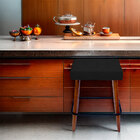 Kit 2 Banqueta Alta Retangular Cozinha E Sala Suede Preto - J