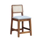 Kit 2 Banqueta Baixa/cadeiras Gabi Encosto Telinha Natural As