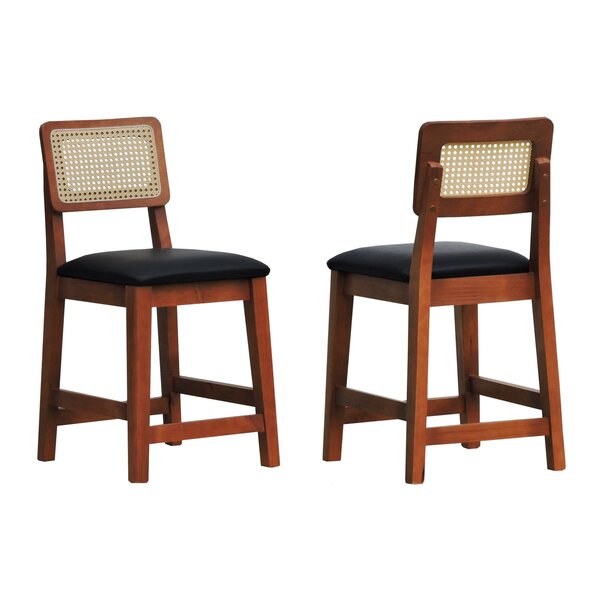 Kit 2 Banqueta Baixa/cadeiras Gabi Encosto Telinha Natural As