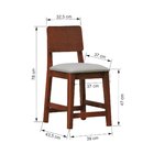 Kit 2 Banqueta Baixa/cadeiras Lyon Madeira Encosto Anatômico