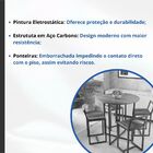 Kit 2 Banqueta Baixa Para Cozinha Preta Industrial Assento Es