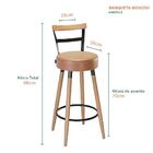 Kit 2 Banqueta Cadeira Banco Moscou Amarula