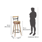 Kit 2 Banqueta Cadeira Banco Moscou Amarula