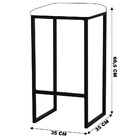 Kit 2 Banqueta Decorativa Billie Base Preta Veludo Azul G41 -