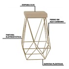 Kit 2 Banqueta Decorativa Kathy Base Gold Veludo Bege G41 - G