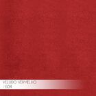 Kit 2 Banqueta Decorativa Kathy Base Preta Veludo Vermelho G4