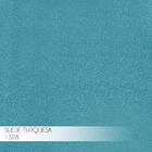 Kit 2 Banqueta Decorativa Rubel Base Bronze Suede Azul Claro